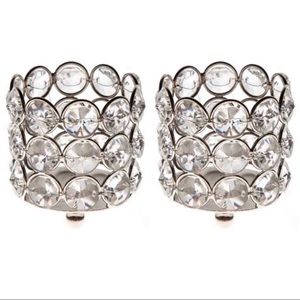 2 Crystal Gem Tea Light Holders